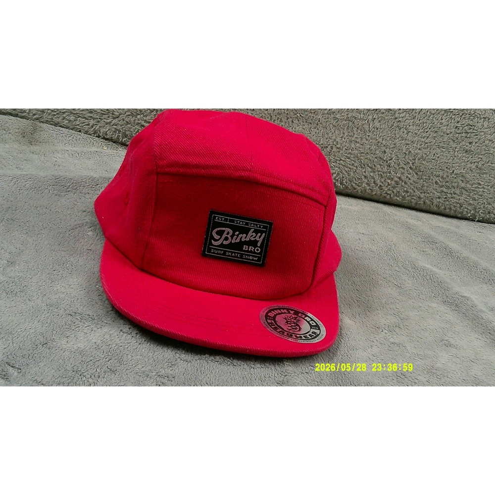Binky Bro 5 Panel Hat Toddler Red Good Adjustable Snapback Stay Salty Skate Cap